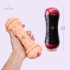 Dual Hole Oral vibrator Artificial Vagina Real Pussy Male Masturbator